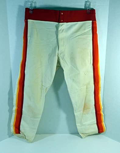 1986 Хјустон Астрос Рафаел Монталво 51 Игра користеше бели панталони 36-25 DP24400 - Игра користени панталони MLB