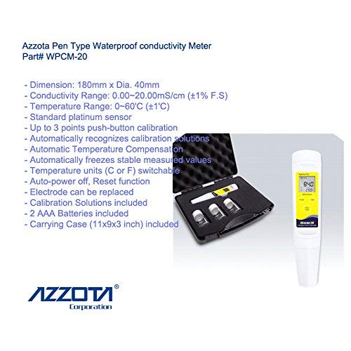 Азота WPCM-20 пенкало тип на водоотпорен мерач на спроводливост. Опсег на спроводливост: 0,00 ~ 20,00ms/cm