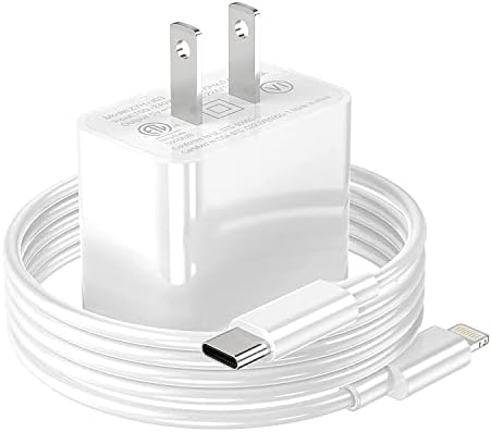 Rpq [Apple MFI Сертифициран] Брз USB-C Адаптер За Напојување со 6 ft C До Молња Кабел. Iphone Полнач Со Можност За Брзо Полнење, Компатибилен