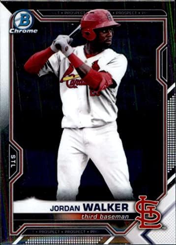 2021 Bowman Chrome Draft #BDC-187 Jordan Walker RC RC Dookie St. Louis Cardinals MLB Baseball Trading Card
