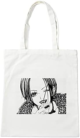 Optidog 2pcs Нана аниме памук платно торба, роденденска сегашност, ретро естетика, женски тоте, торбички за намирници за намирници