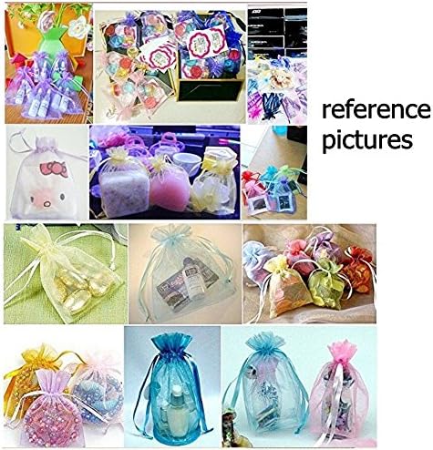 ЈЗК 50 х Виолетова Органза Чанти За Забава Конфети Слатки торба 12х9 см Мали Торби За Влечење За Свадба Деца Роденден Бебе Туш