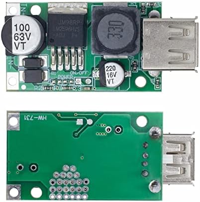 Hifasi 1PCS 5V DC-DC чекор надолу за конвертор на конверторот 9V 12V 24V 36V 48V до 5V 3A USB полнач модул табла