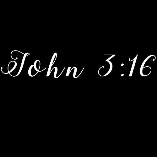 Религиозен Јован 3:16 Библиски стих Бог христијански винил налепница за налепници