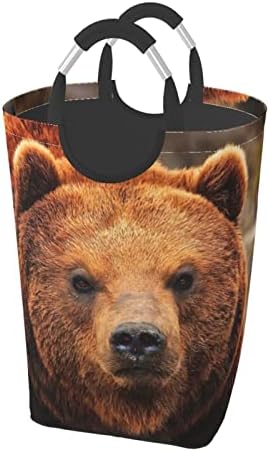 Гризли мечка 50л Квадратна Торба За Складирање Валкана Облека Што Може Да Се Преклопи/Со Рачка За Носење/Погодна За Патување За Складирање