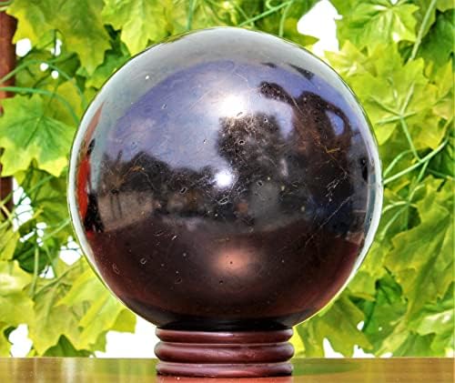 Врвен огромен природен полиран црн турмалин кристален камен сфера Чакра заздравување на кварцните минерали на големи топка примерок Орб Реики