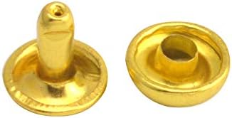 Wuuycoky златно двојно капаче за метални метални метални капаци 9мм и пост 6мм пакет од 60 комплети