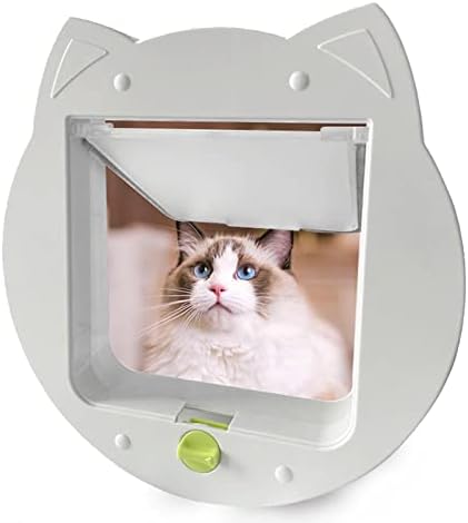 Fakeme преносна мачка врата од мачка порта Пет за миленичиња водоотпорен лесен за инсталирање на миленичиња врата за надворешно/внатрешно кутре