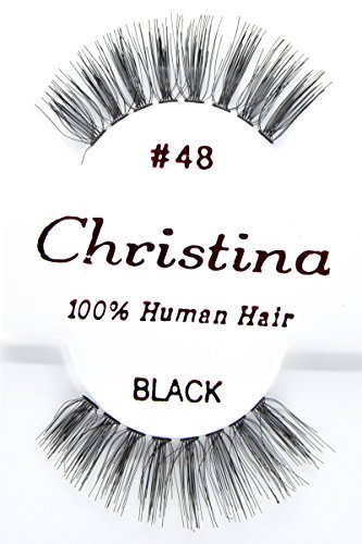 12 пакувања трепки - 48 Кристина човечки лажни трепки за коса