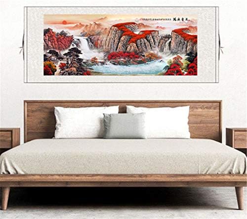 Скајсеин Фенг Шуи Пејзаж сликарство за сликање на богатство Слика Слика за склопување за декорација на канцелариска дневна соба привлекуваат