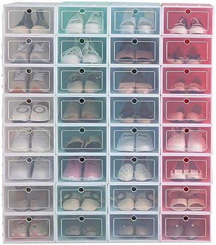 Кутии за складирање на фиоки за преносни преклопници на Anncus DIY транспарентни дами Детска кутија за чевли Дома, изобилство на кутии
