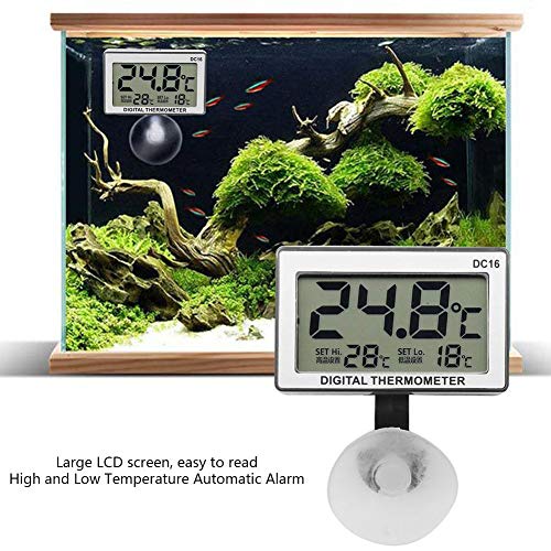 DC16 LCD точен дигитален дигитален аквариум термометар водоотпорен температурен термометар за резервоар за риби