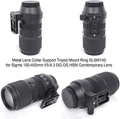 Tripod Mount Ring, Ishoot Lens Socket Компатибилен со Sigma 100-400mm f/5-6.3 DG OS HSM современи леќи, вградена плоча за брзо ослободување за