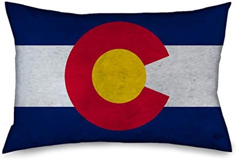 Тока-Надолу Колорадо Знаме3 Гроздобер Стандард Перница Случај, Разнобојни