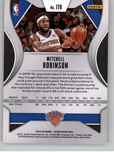 2019-20 PRIZM NBA #178 Mitchell Robinson New York Knicks Официјална картичка за тргување со кошарка во Панини