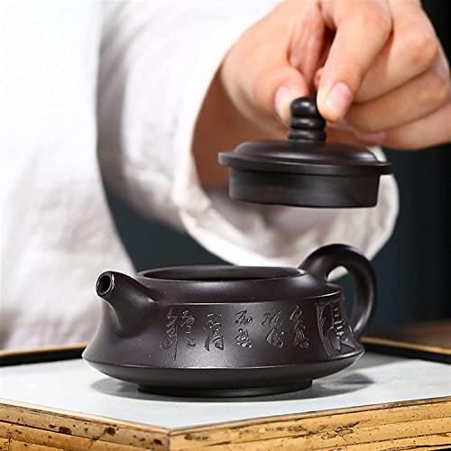 Хербален чај тенџере 140мл Виолетова глинена чајник Рачно изработена чај од чај со топка за садови, филтер за убавина, котел за чај,