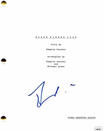Рајан Гослинг потпиша автограм Блејд Ранер 2049 Сценарио за целосен филм Б/ ЈСА Коа - Ко -глуми: Харисон Форд, Ана де Армас,