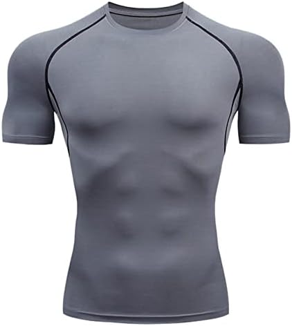 Кошули за компресија со краток ракав за мажи, машки кошули за компресија, пакет со кратки ракави за атлетска компресија врвови маица