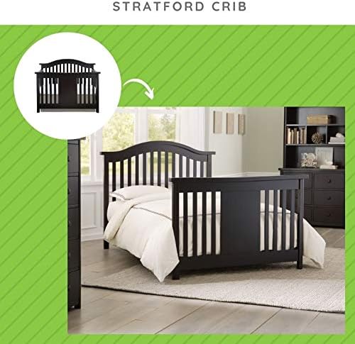 Комплет за конверзија со целосна големина шини за кревети за бебиња и еко-шик креветчиња | Одговара на Беомонт, Челмсфорд, Детелина,