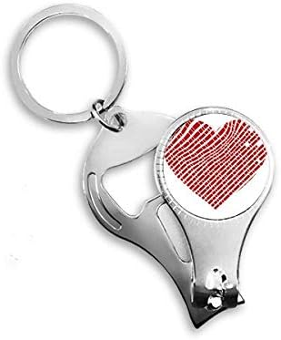 Црвениот Денот На Вљубените Срце Шема Ноктите Нипер Прстен Клуч Синџир Шише Машинка Машинка