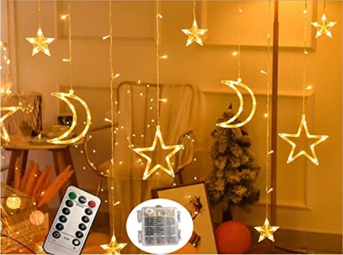 LED LED бакарна жица starвезда ламба жица полна со starsвезди Божиќ Пет зашилена starвезда завеса за завеси starвезда Месечина Декоративна
