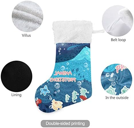 Пимилагу ги заштити океанските божиќни чорапи 1 пакет 17,7 , виси чорапи за Божиќна декорација