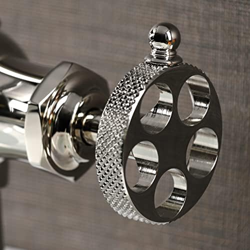 Кингстон месинг KSD3546RKX Webb Faucet Faucet со push-up, полиран никел