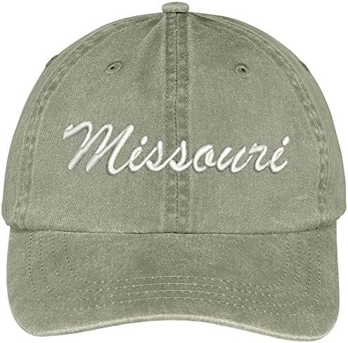 Трендовски продавница за облека Мисури држава извезена памучна капа за прилагодување на низок профил