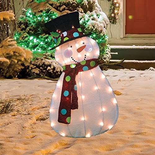Производство на 32-инчни пред-осветлени бонбони трска лента снежен човек Божиќ
