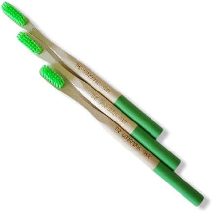 Сетот за свесна продавница од 3 бамбус дрво Еко -пријателски четки за заби со биоразградлива рачка - меки влакната
