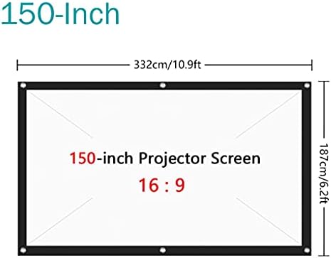 N/A 150 инчи Проектор Платно крпа HD преклопна анти-бесела проекција на екранот на филмот за домашно кино за домашно кино за домашно кино