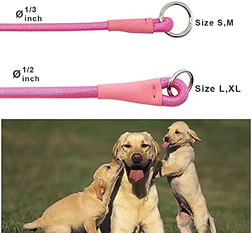 SepXuFore јака за кучиња јаже, прилагодлива јака за лизгање за обука на кучиња, класична валана симпатична јака за домашно милениче за мали