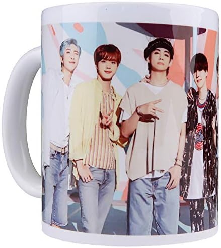 Bangtan Boys Cafe Chafe Chige Корејски кпоп естетски керамички чаши A.R.M.Y Чаша чај со рачка, разнобојно