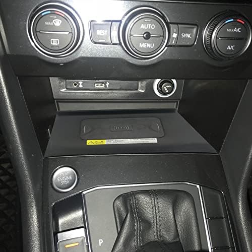 Безжичен полнач за телефонски автомобил Asvegen за Volkswagen VW Tiguan L Tharu 2017-2018, брза плоча за полнење за iPhone Android