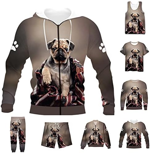Мода 3Д целосна печатена маица за кучиња за животинско куче/џемпер/патенти/тенка јакна/панталони Обичен костум