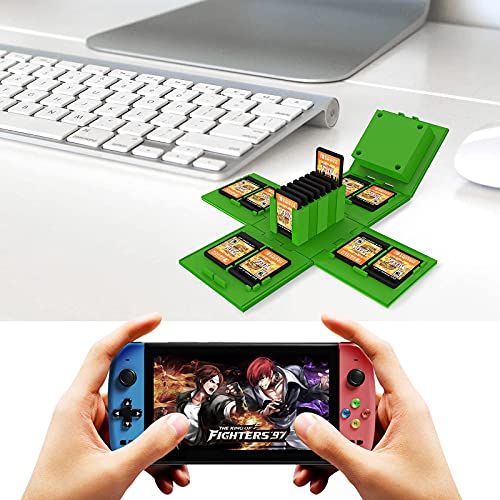 Кутија за кутии за игри на Ufopetie за прекинувачи за игри Monster Hunter Games Cube до 16 натпревари, преклопна Nintendo Switch Game Card Case Cube Nintendo Switch Chast Storage Cox