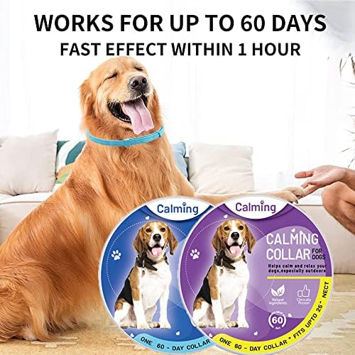 Смирувачка Јака За Кучиња SHxxyljh, Производи За Смирување На Кученца,Виолетова Смирувачка Јака За Кучиња, Прилагодлива Сина Јака За Кучиња