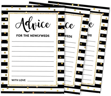 Inkdotpot пакет од 50 совети за конфети, совети за невестата и младоженецот, новородените активности за гости на свадбата 5x7 инчи