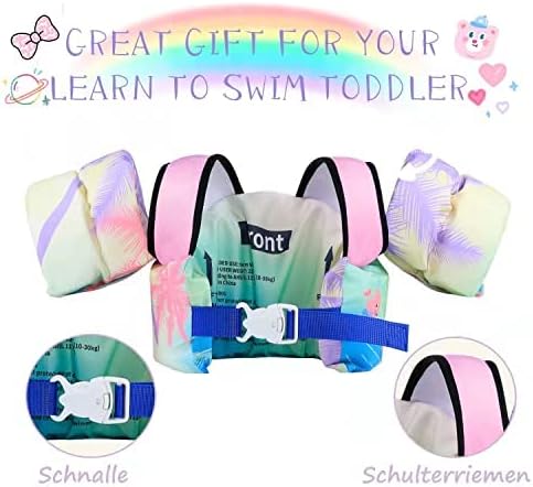 Децата за пливање за пливање за деца учат тренинг за пливање, преклопна јакна за пливање елек за 22-66 фунти момчиња/девојчиња