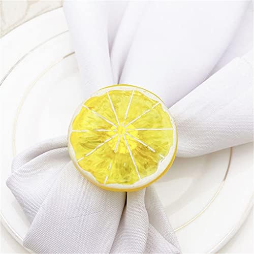 Lyе 12 парчиња лимон парче салфетка тока овошна салфетка прстен хотелска маса за уста крпа прстен