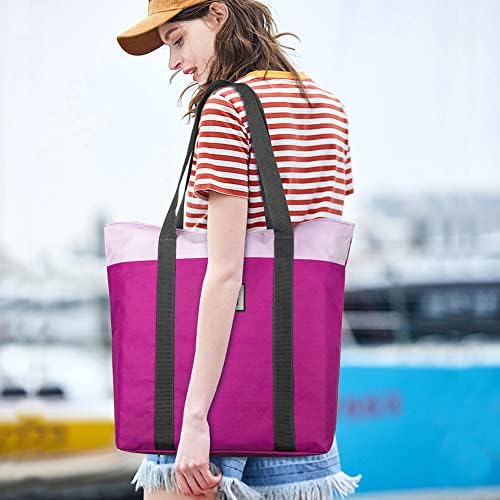Торбички торби со патент голема торба за патувања на плажа за женски чанти за хобо -чанти погодни за салата за работа во теретана