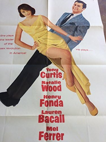 Сексот и единствената девојка, оригиналниот постер од 1965 година 27 x 41 Лорен Бакал, Хенри Фонда, Тони Куртис