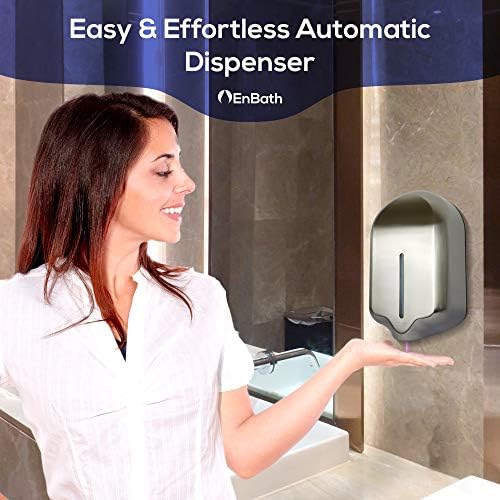 Enbath Commercial Fener Rands и автоматски пакет за монтирање на wallидот на диспензерот - не'рѓосувачки челик Трајлив сет за бањи
