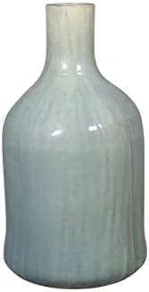 Artissance AM82240605 Керамичко шише со гроздобер стил, висока 15 инчи, античка зелена вазна