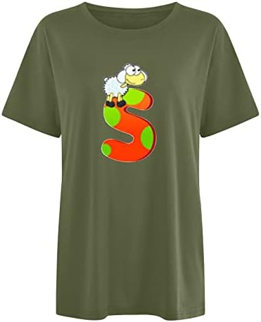 Nokmopo женски летни врвови, обична маица со кратки ракави, о-врат, печатени врвни кошули со големина плус големина