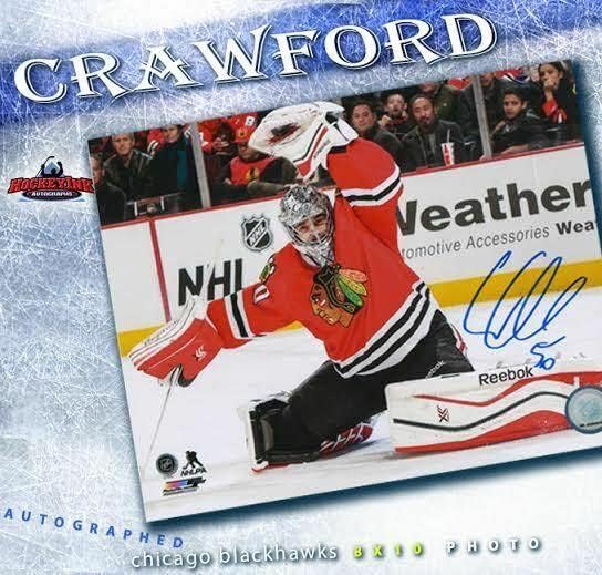 Кори Крафорд го потпиша Чикаго Блекхакс 8x10 Фото -70328 - Автограмирани фотографии од НХЛ