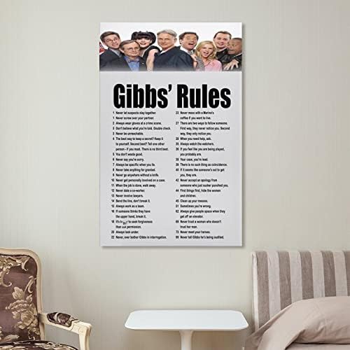 NCIS филмови постери ТВ драма постер Гибс правила кул постери за момци спална соба платно wallидни уметности за wallидни декории