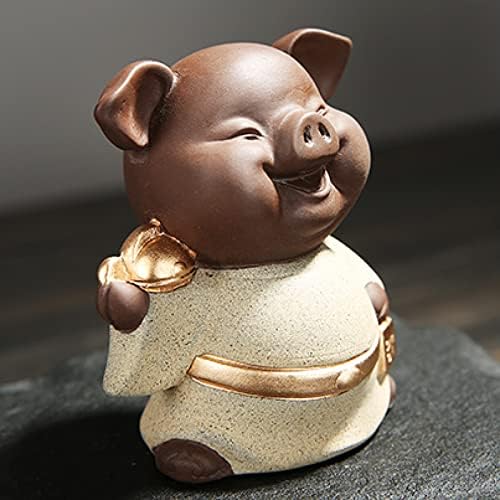Декика модерни керамички занаети декорација, колекционерски фигурини, прекрасна среќна декорација на свињи чај домашно милениче