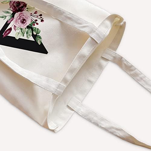 Торба за тотали за платно за жени - Fangkun за еднократно торбички за намирници, печатена торба за платно за училиште, патување и