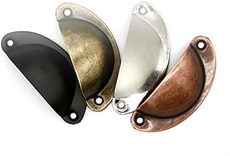 QWEQWE 10 сет антички бронзено железо Повлечете ја рачката на школка, фиоката за дизајн во форма